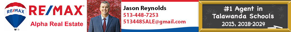 RE/MAX Jason Reynolds Advertisement "#1 Agent in Talawanda Schools: 2015, 2018-2024"