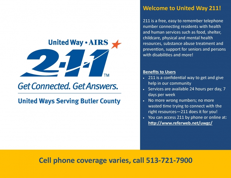 United Way 211 poster
