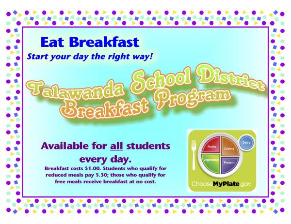 information about serving breakfast at school
